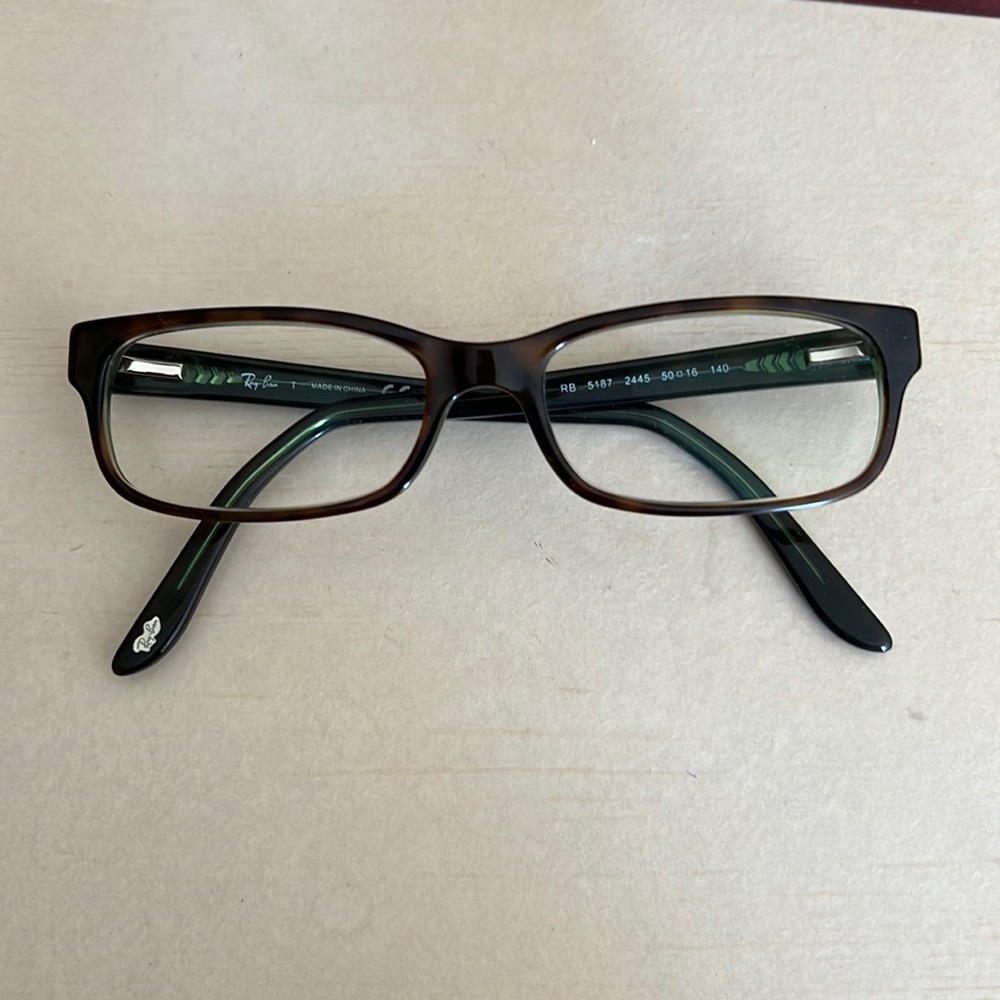 COPY - Ray Ban eyeglass frames, tortoise color.